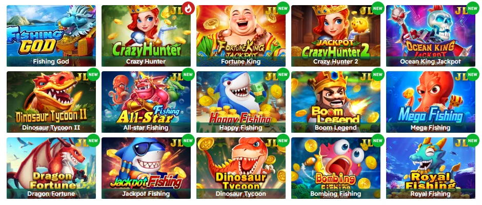 Krikya lottery and fishing game options